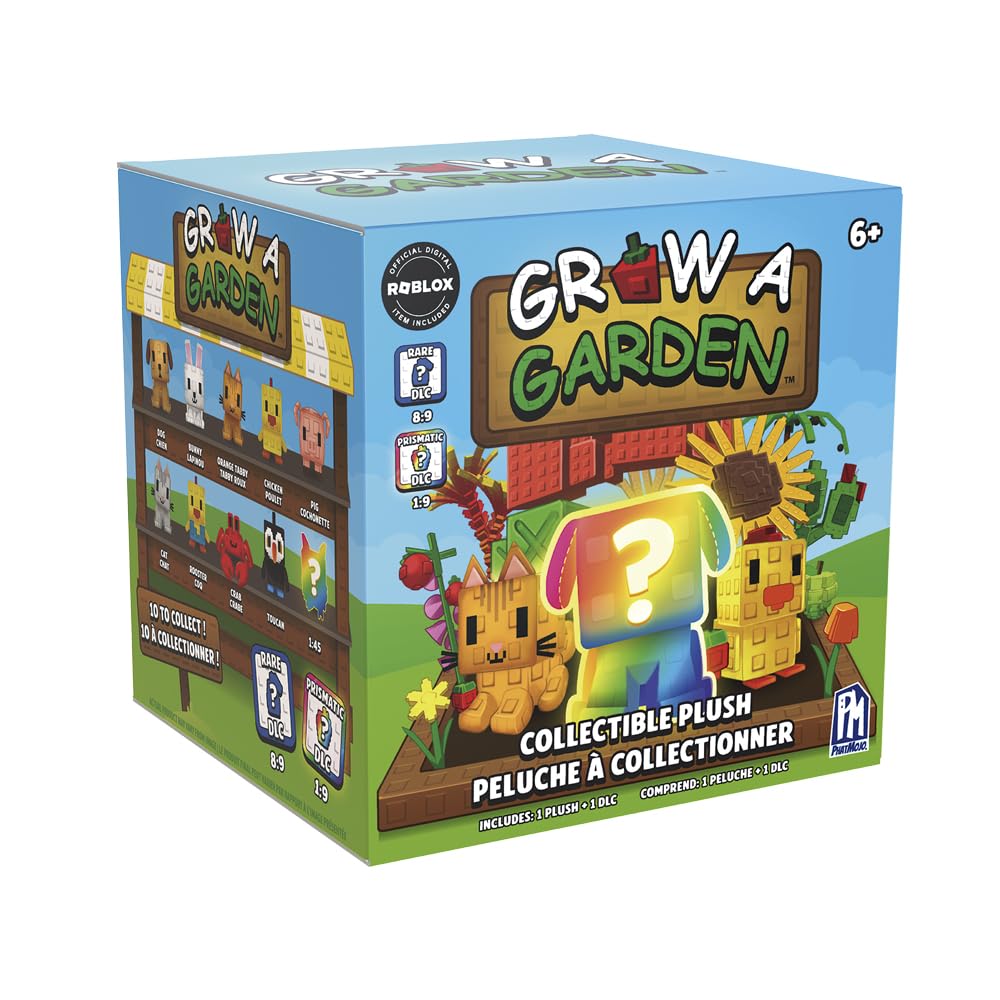 Grow A Garden Tajemnica Kolekcjonerska Pluszowa seria 1, Game Animals, 10 cm, z kodem DLC, wiek 6+