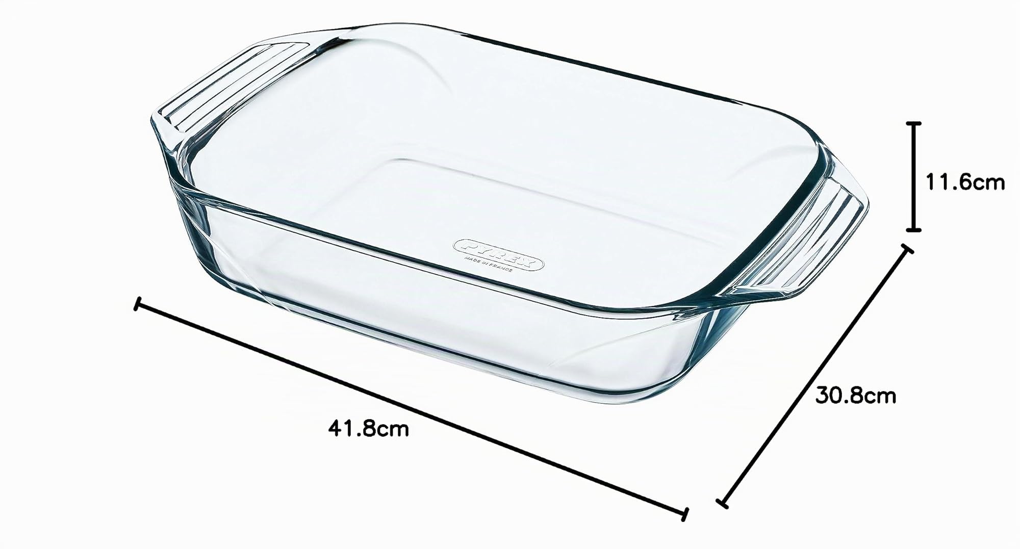Pyrex 8023510, Set aus 3 Auflaufformen aus Glas – Borosilikatglas