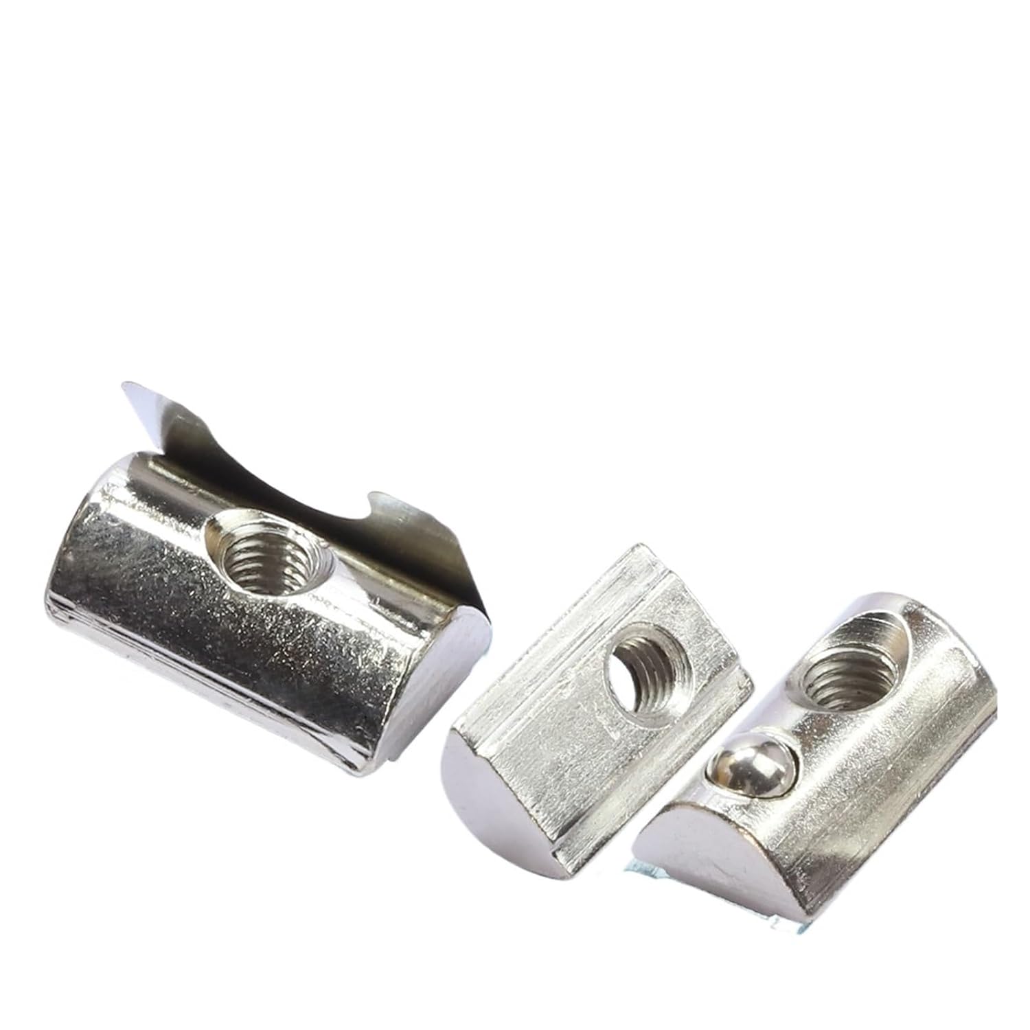 T-Roll Elastic Nut Roll-in Spring T Nut with Ball Shrapnel 20/30/40/45 Series for Aluminum Profiles(Sharpnel Nut,45 Series M8 5pcs)