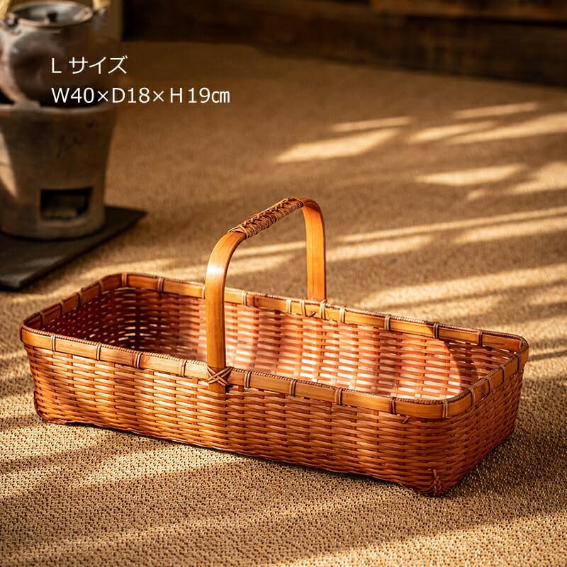 竹かご　ハンドメイド 竹かごバッグ 「bamluxe(M)」 | iichi 日々の暮らしを心地よく