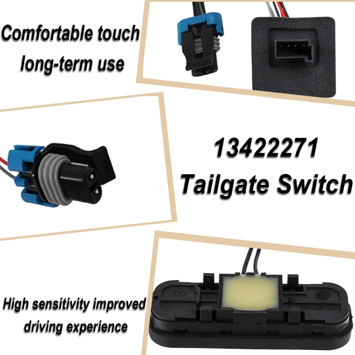 ZAMDOE 13422271 Interruttore portellone posteriore per Vauxhall MPV S10 1.3 1.6 1.7 CDTI 1.6 CDTI 75 [2010-2017] per Opel Meriva B S10 Mk II B 1.3 1.6 1.7 CDTI 1.4 GPL [2010-] Interruttore di rilascio