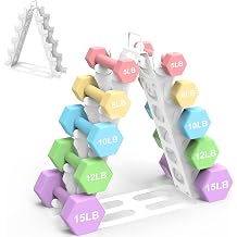 Dumbbell Rack 5 tierDumbbells not included, A-Frame Metal Dumbbell Holder with Handle, Multilevel Weight Storage Organizer for Dumbbells, Tree Shape Compact Weight Rack/HoldeWhite