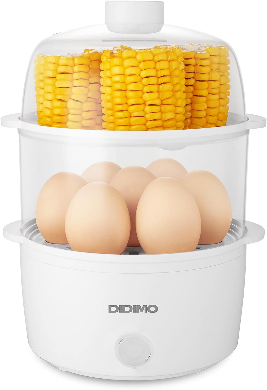 DiDimo Rapid Egg Cooker with eggs and corn
