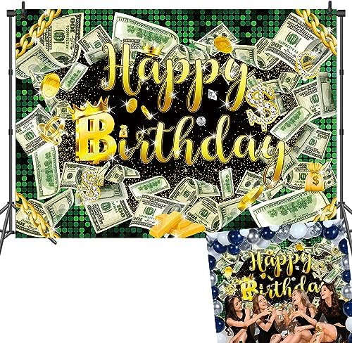 Custom Photo Money Man 28th Birthday Backdrop