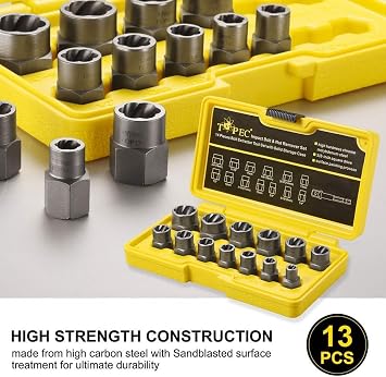 13+1 Piece Impact Bolt & Nut Remover Set - 3/8