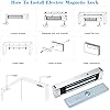 Electromagnetic Lock 280KG 600LBS Holding Force Electric Magnetic Door Lock 12V Fail Safe NC Mode for Access Control System