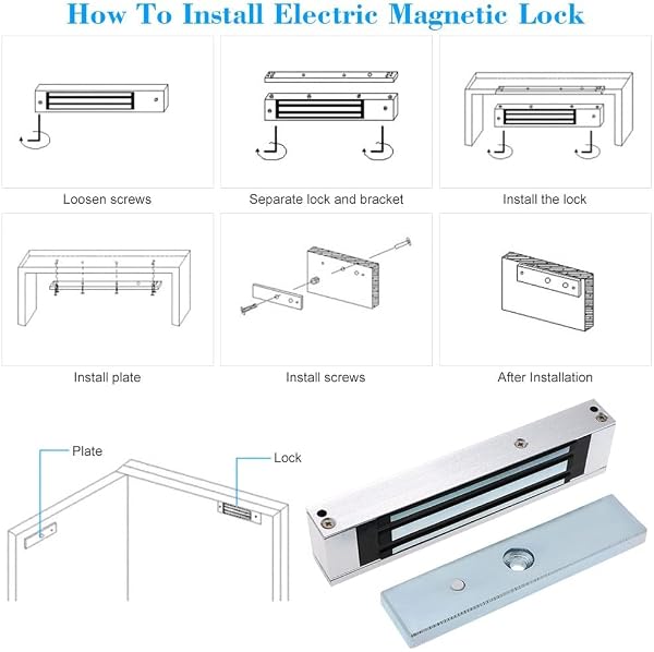 Electromagnetic Lock 1200LBS 500KG Holding Force Electric Magnetic Door Lock 12V Fail Safe NC Mode for Access Control System by YUANWIN - Image 6