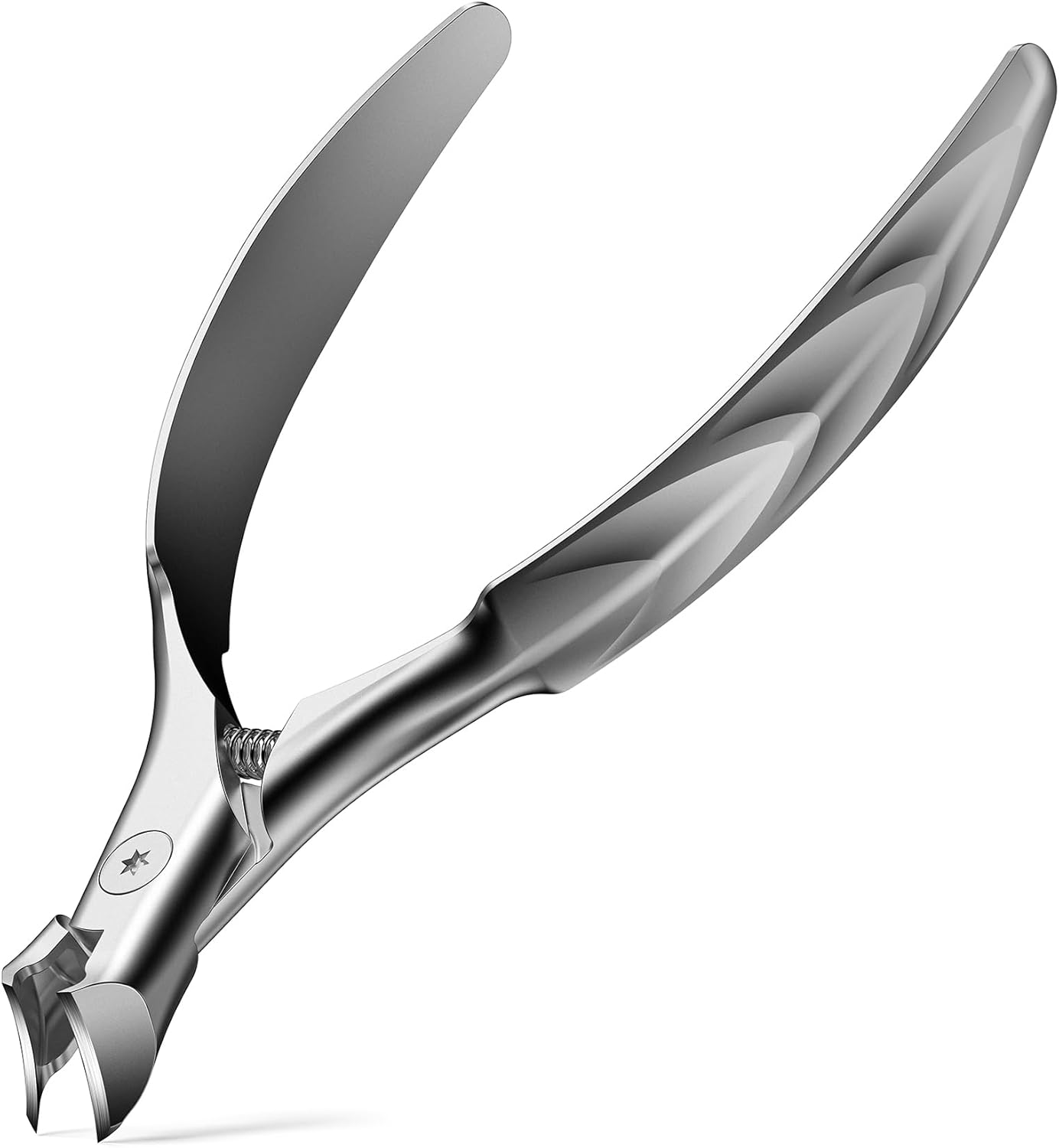 FERYES Thick Wide Head Toenail Clipper, Precise Stainless Steel Toenail Clipper for Thick Nails for Seniors with Catcher – Silver
