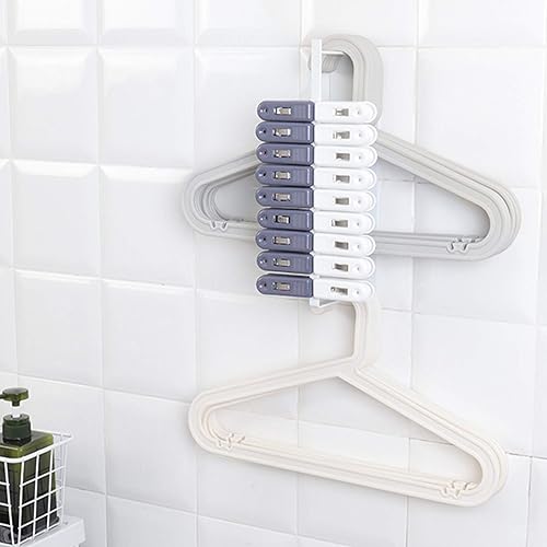 Perchas de metal para ropa que ahorran espacio sin taladro, colgador mágico para armario, organizador de ropa, organizador de almacenamiento,