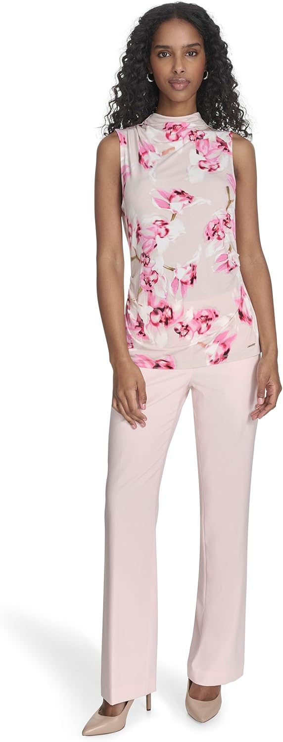 Calvin Klein Women's Suits Top, Soft Taupe Multi, X-Small - Image 2