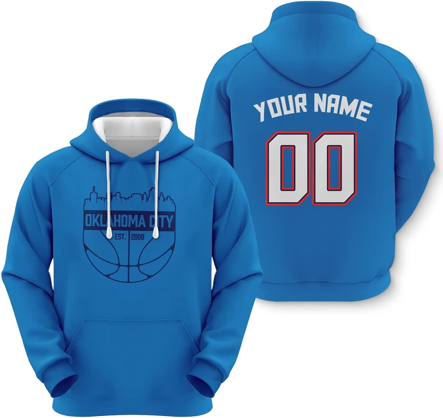 City Custom Basketball Sweatshirt Hoodie Personalized Sweatshirt Print Own Name NumberGifts for Fans