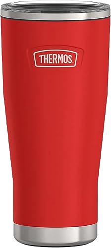 THERMOS ICON SERIES, vaso de acero inoxidable con cierre deslizante, 24 onzas, carmesí