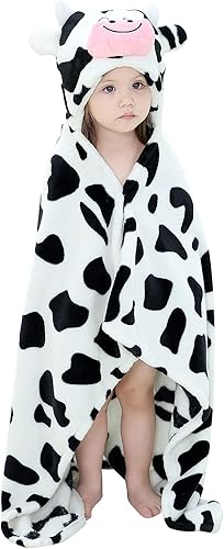 Manta con capucha para niños pequeños, toallas con capucha, suave y acogedora manta de franela