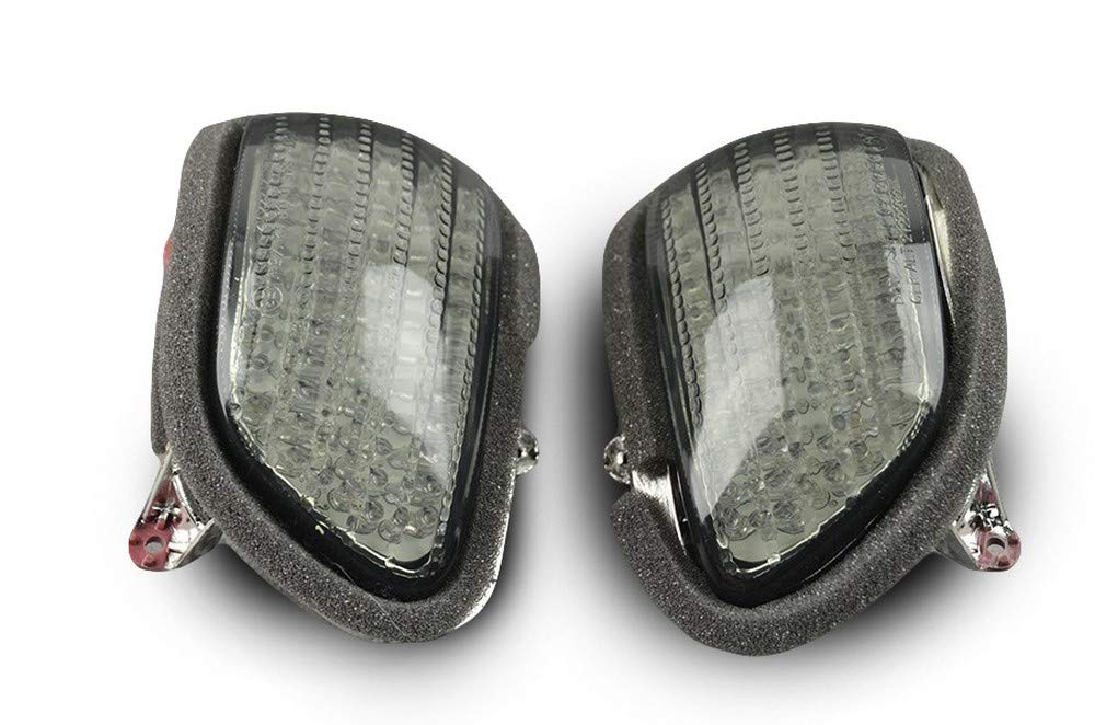 AVDB-moto Paire de Clignotants Avant compatible avec HONDA GL 1800 GOLDWING 2001-2017, GOLDWING 1800 F6B / BAGGER 2013-2018 (Fumée - Ampoule)