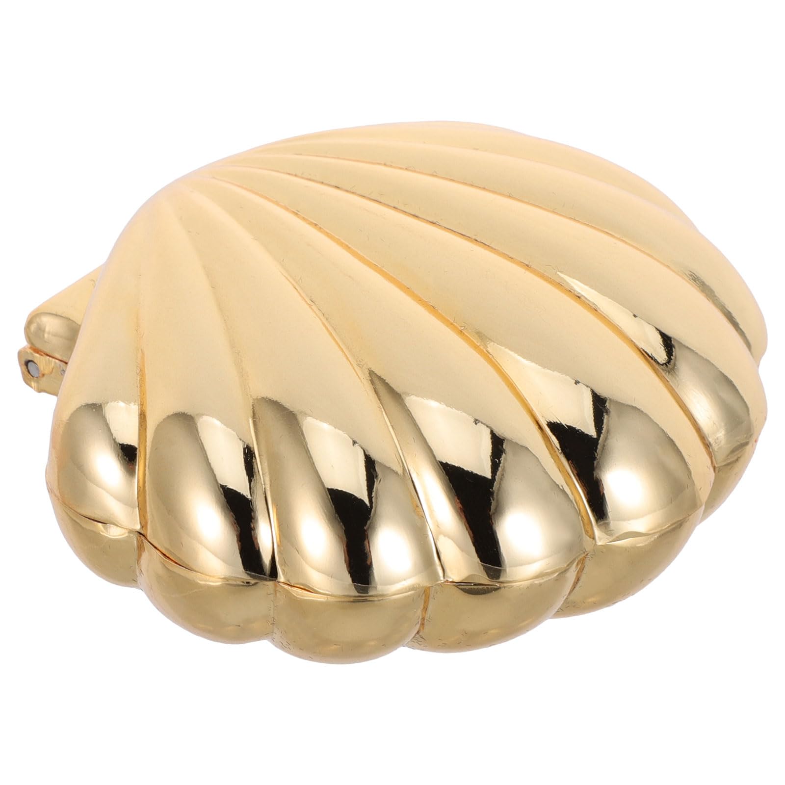 Muschel Schmuckkästchen aus Zinklegierung, Goldfarben, mit Deckel | Ringe und Halsketten, Europäischer Vintage Stil, Dekorative Aufbewahrung für Damen