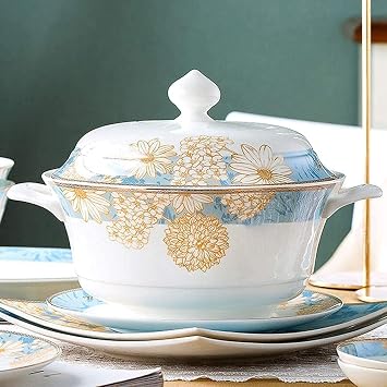 Dinnerware Sets for Dinner Party Luxury Porcelain Dinnerware Set, 60 Pieces Handmade Chinese Palace Ceramics Dinner Sets | Plates/Bowls - Tableware Combination Set