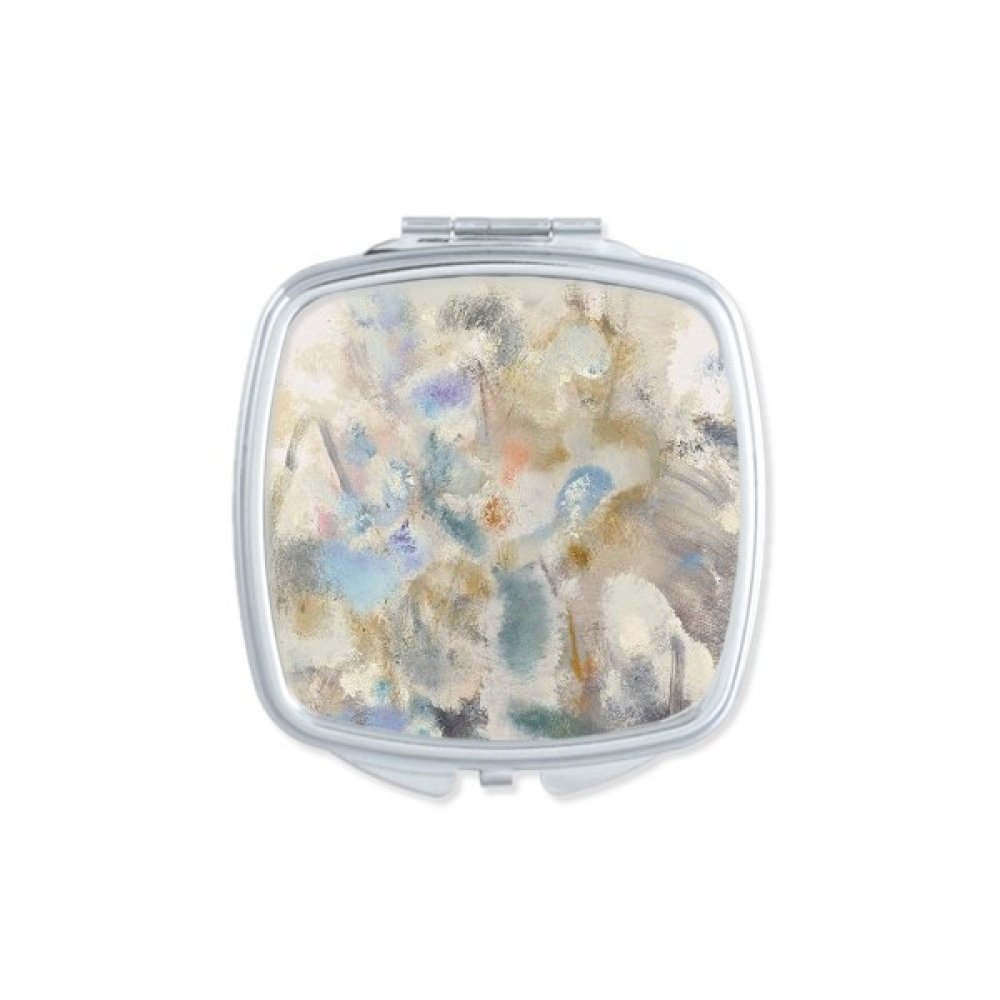 Miroir carré fait main au design de peinture à l'huile raffiné