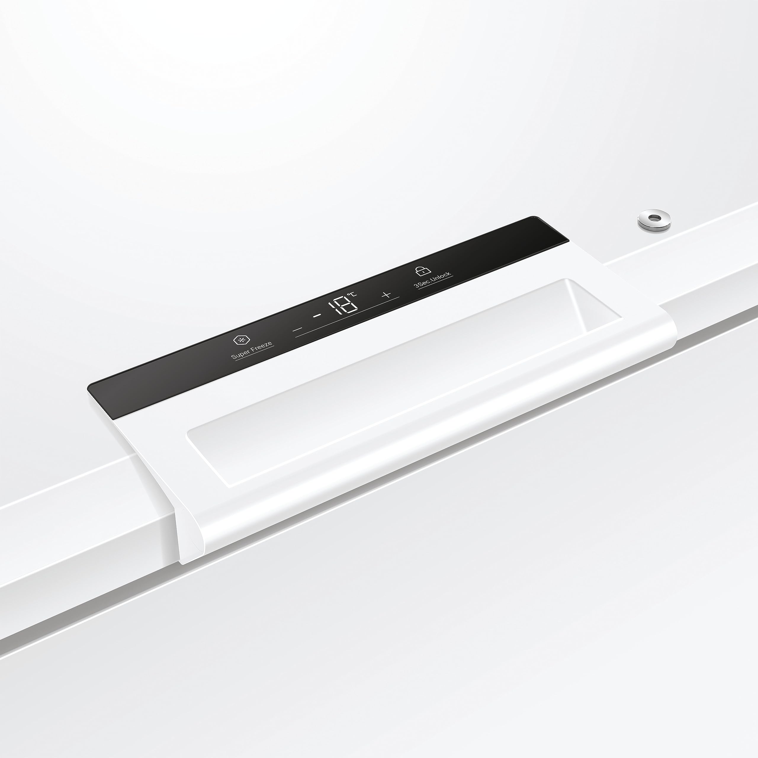 Haier Serie 7 Congelatore a Pozzetto, 508 Litri, Funzione Fast Freeze, Trattamento Antibatterico, Temperatura Regolabile, Luce LED, Classe E, 154,5 x 75 x 89 cm, Bianco - HCE520E