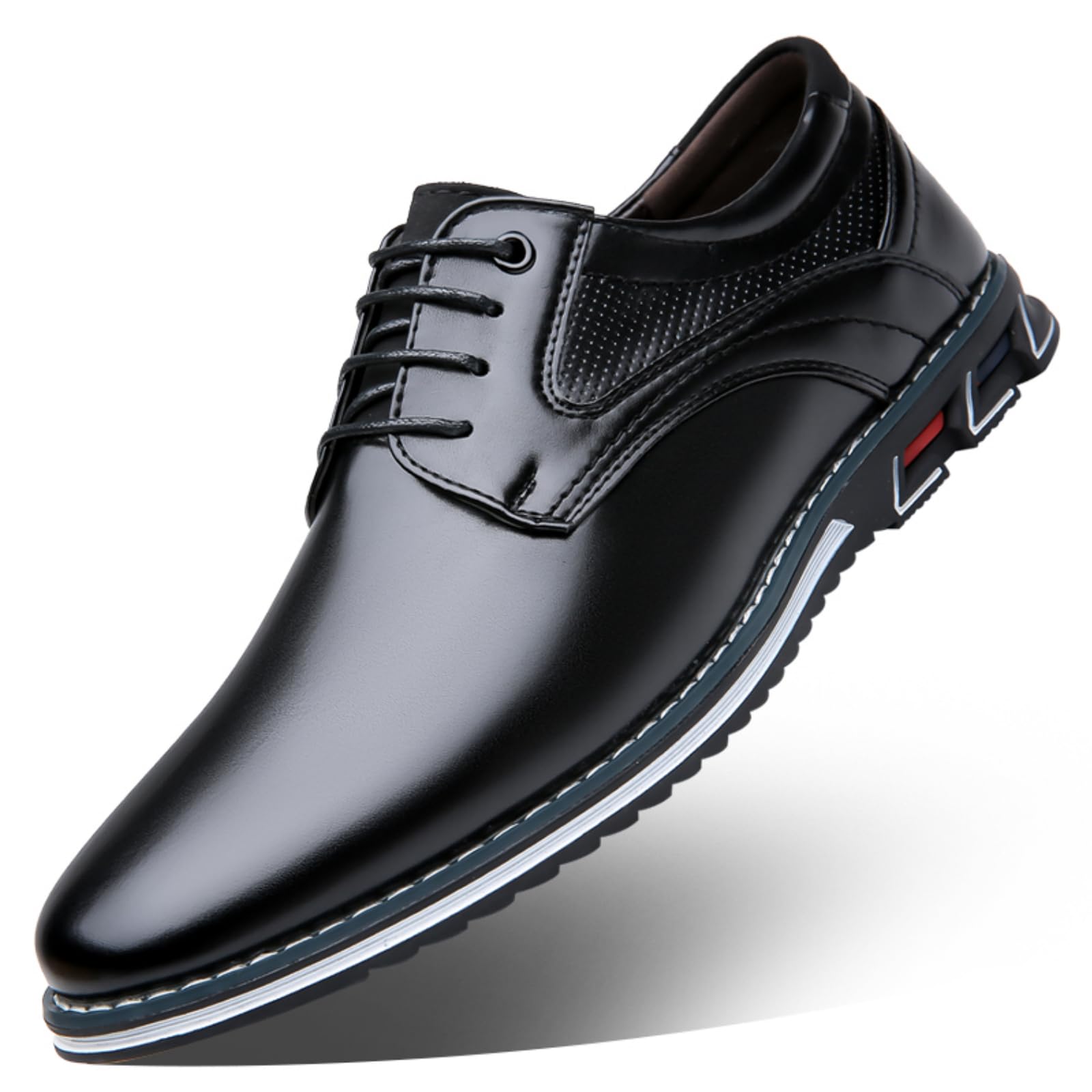 Chaussures Oxfords et Derbies pour Hommes en Cuir Véritable Léger Durable Élégant et Confortable pour Mariage Bureau et Ville