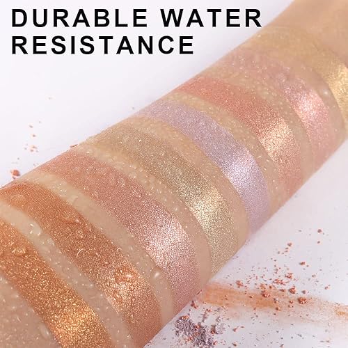 Miniatura 26 de Paleta de maquillaje con 8 colores para la cara y mejillas, paleta de sombra de ojos holográfica multicolor iridiscente iridiscente, paleta de 01