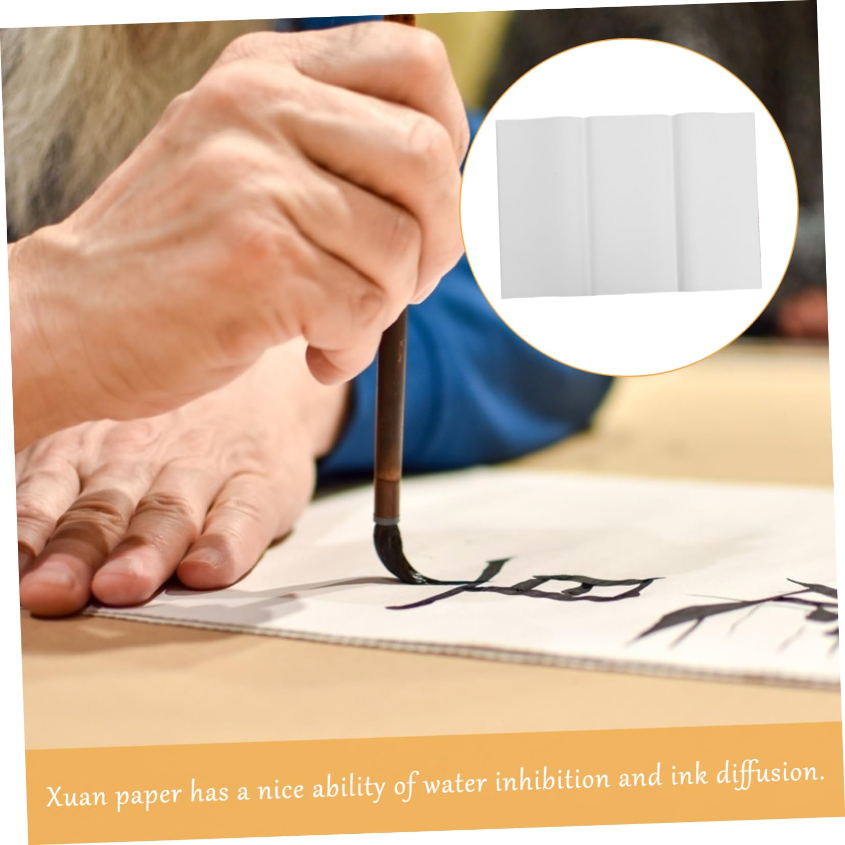 EXCEART Papier à Calligraphie Rectangulaire Blanc Multi-fonctionnel et Portable 100 Feuilles pour Aquarelle et Fournitures de Dessin Soi-même