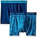Calvin Klein Big Boys' 2 Pack Performance Boxer Briefs, Hawaiian Ocean, Medium/8-10