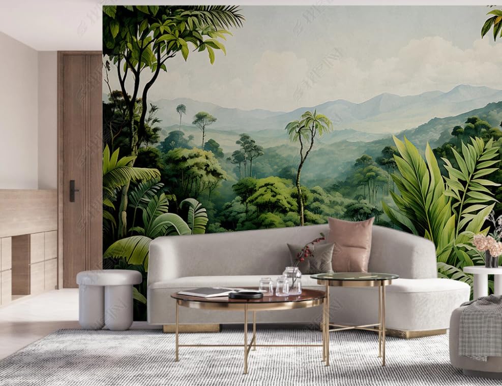 Papier peint intissé forêt tropicale poster géant mural salon 300x210 cm