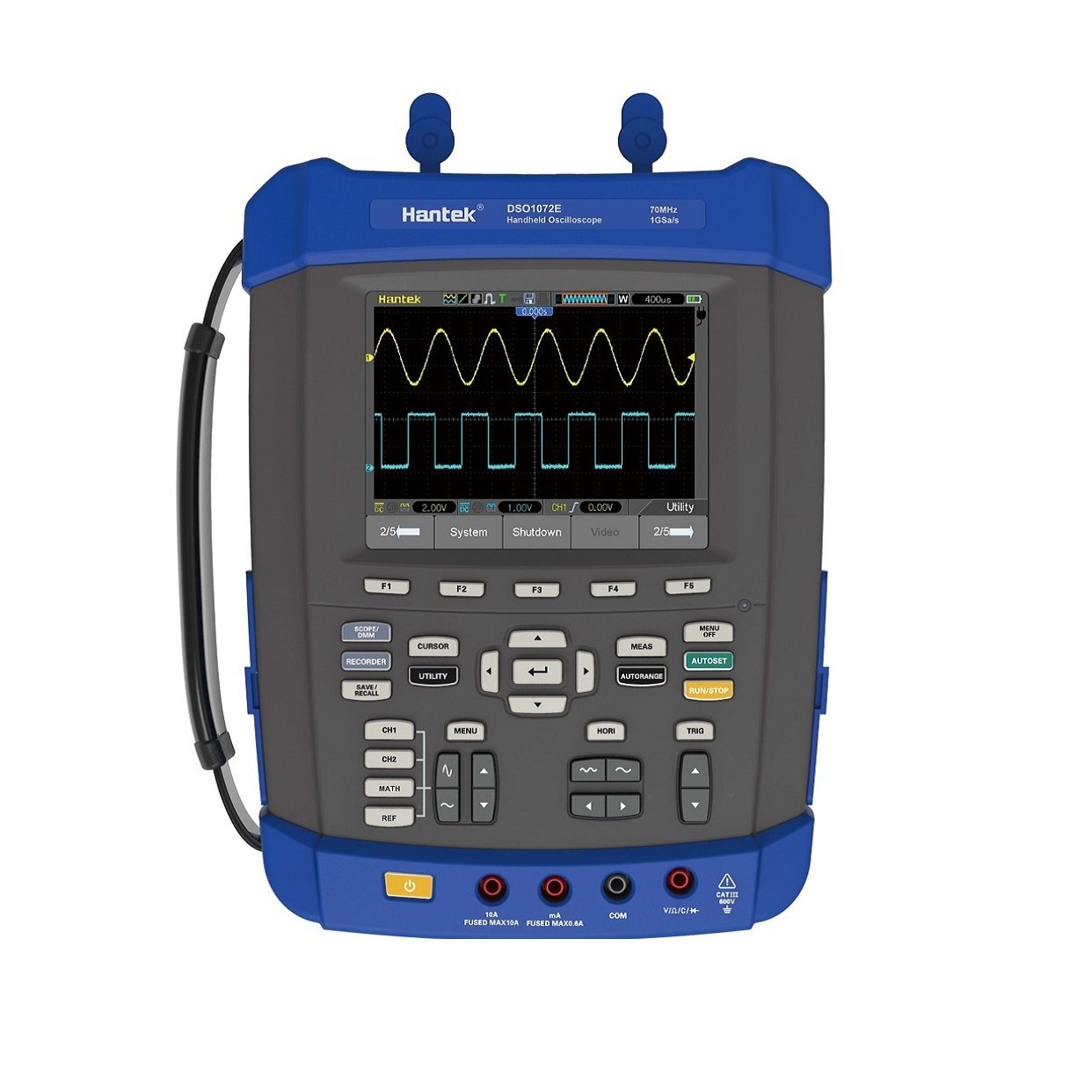 Hantek Qingdao 2CH Bench Oscilloscope Hantek DSO1072E DSO1102E DSO1152E DSO1202E Oscilloscope Recorder DMM FFT Spectrum Analyzer Frequency Counter(DSO1072E)