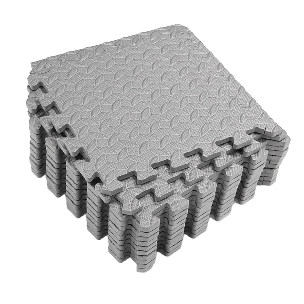 GALPADA Alfombra de Piso Vetas de Hojas 12 Piezas de Eva Antideslizante y Acolchada para Gimnasio y Sala de Baile, Tapete Absorbente y Resistente