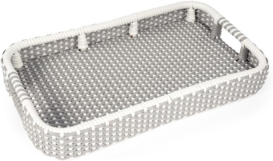 Butler Selena Grey & White Rattan Bar Cart
