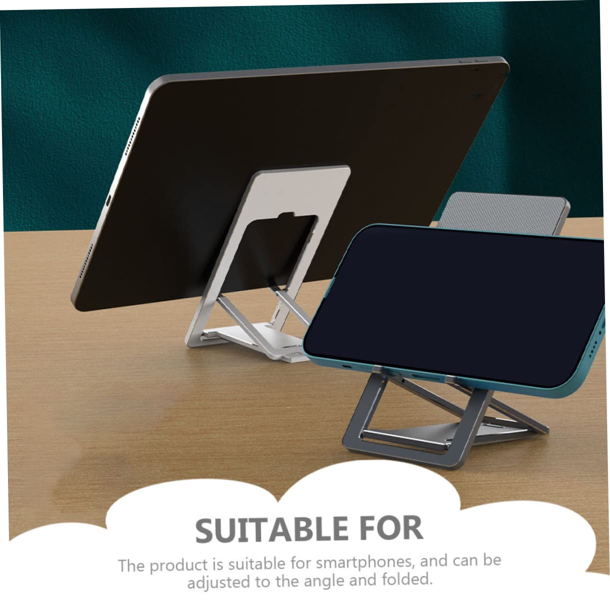 UKCOCO 2pezzi Supporto Regolabile e Pieghevole Per Smartphone e Tablet Porta Telefono Da Scrivania Multi-angolo Design Pratico e Resistente Per Videochiamate e Visione Di Film