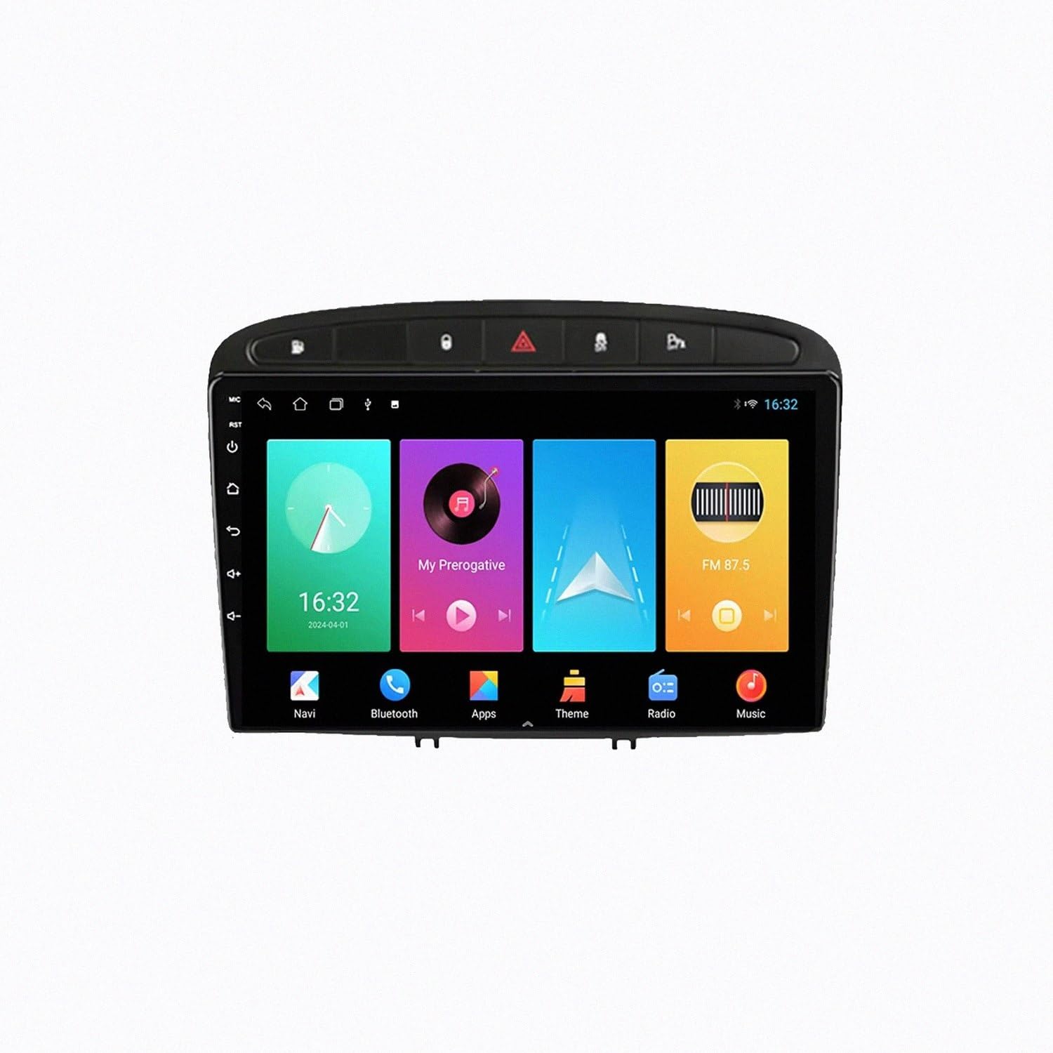 Radio de coche 2 DIN para Peugeot 308 y 408 con Carplay Android Auto inalámbrico 8