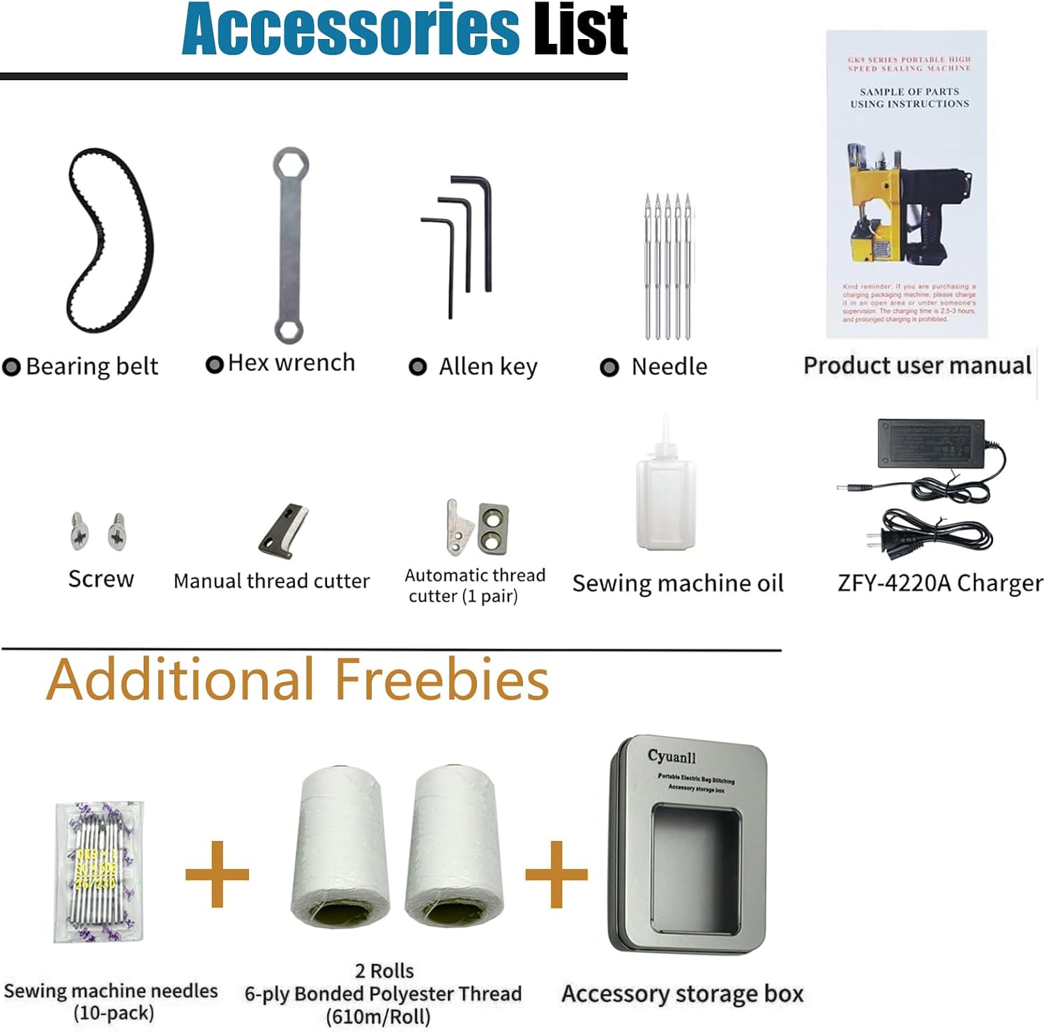 Mini Bag Closing Machine-Electric Portable Bag Sewing Machine 2s/bag,Bag Closer Automatic Woven Bag Sewer Packing Machine for Burlap PP Woven Kraft Paper Bag Feed Sacks Rice Bags Seed Bags-Blue