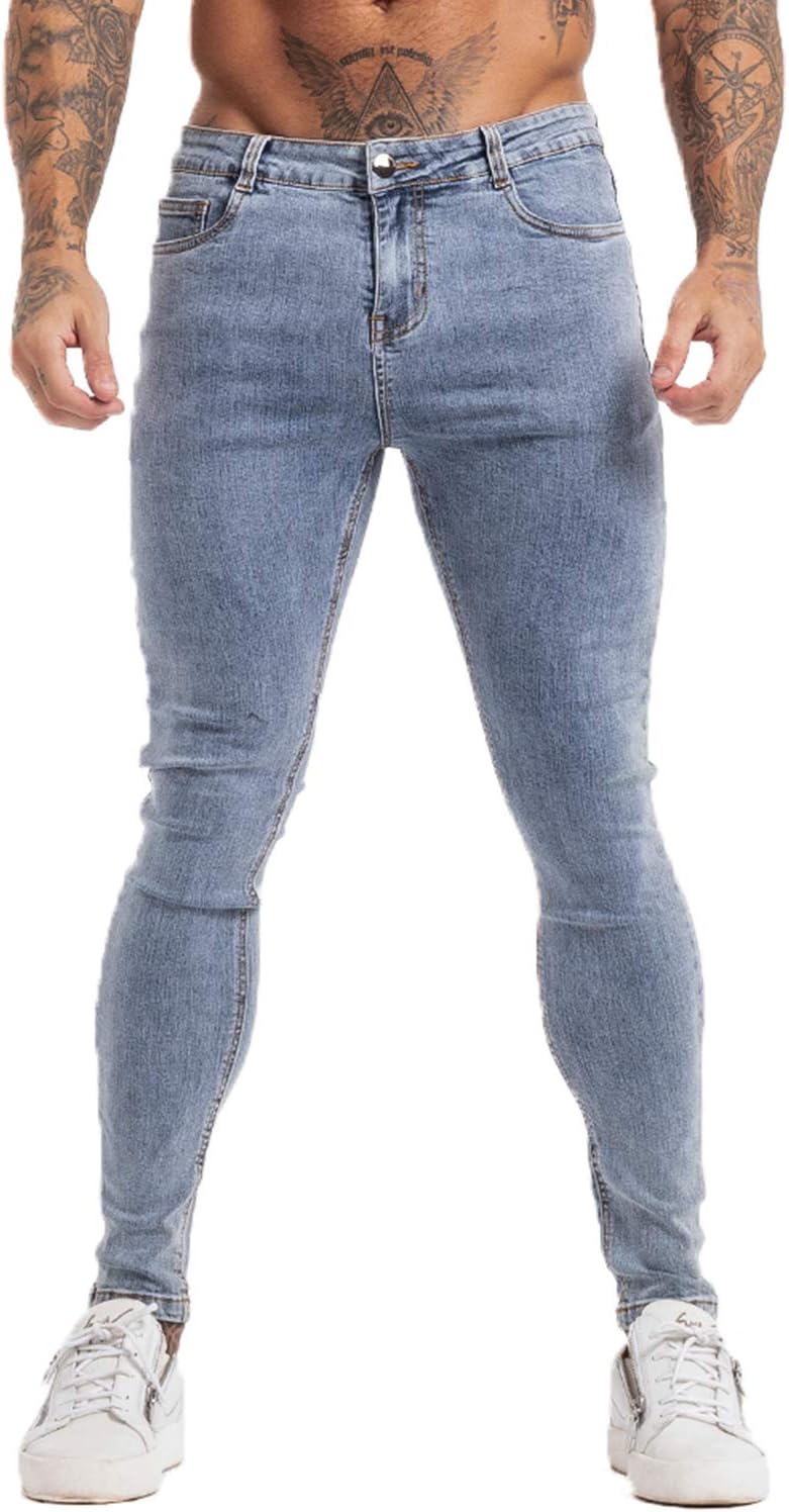 GINGTTOMens Skinny Jeans Stretch Denim Stylish Jeans for Men