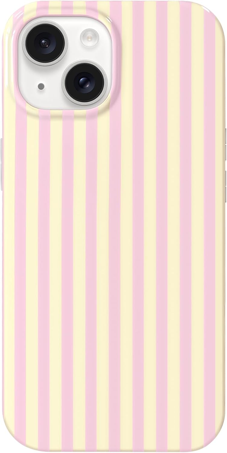  for iPhone 11 Case Cute Striped Aesthetic Design Simple Stripes Cover 6.1", Thin Slim Soft TPU Bumper Shockproof Rubber Protective Phone Cases for Women Girls Girly Boys, Blue and White thumbnail