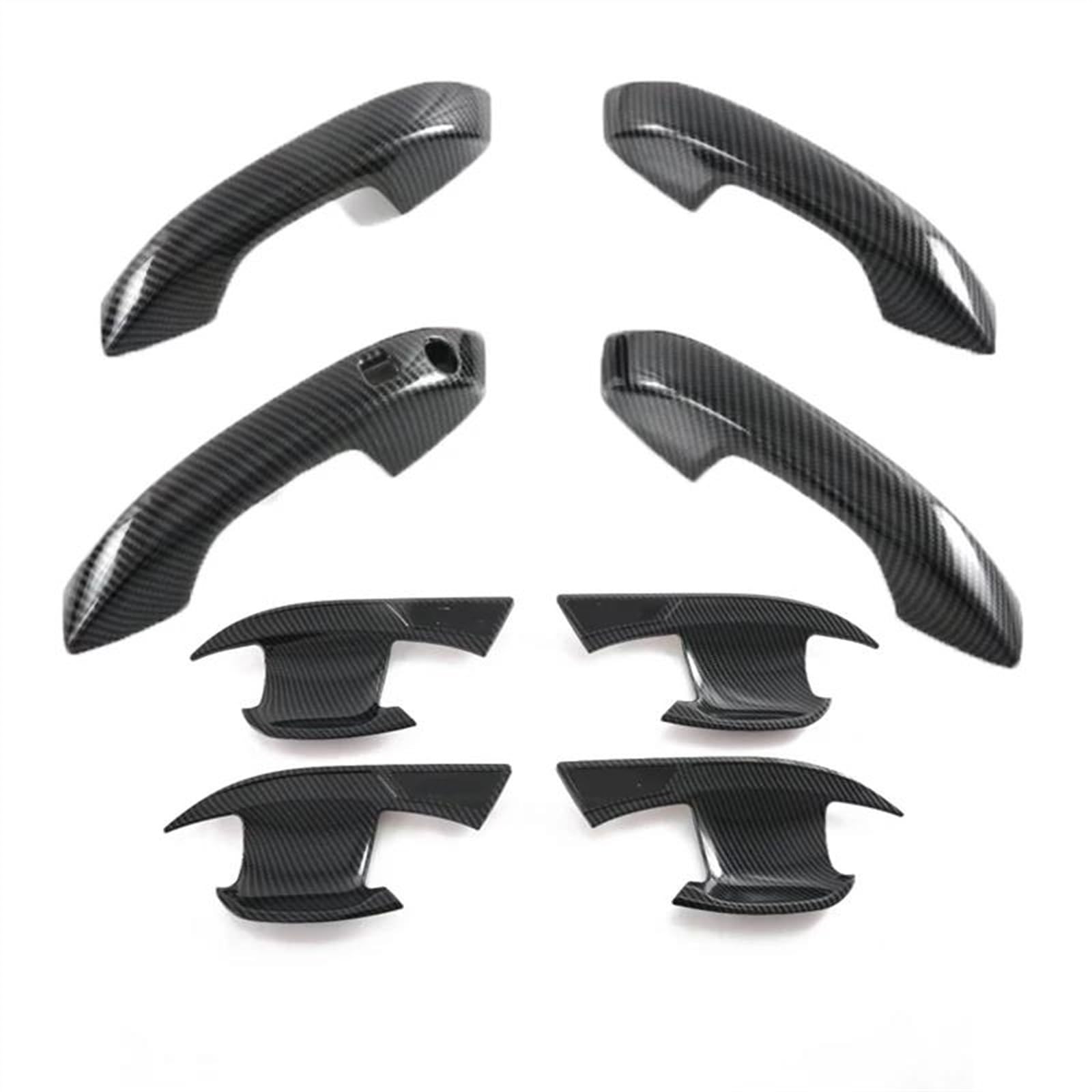 Kjhopy Carbonfiber Car Accessories Exterior Door Handle Bowl Trim Cover Frame For Byd Yuan Plus Atto 3 2022 2023 Rhd Exterior Door Handle(Carbonfiber)