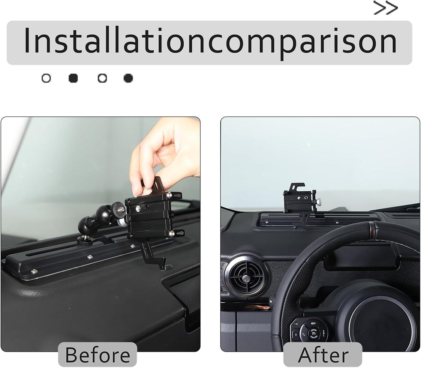 Car Central Control Multi-Function Phone Bracket Compatible with Ineos Grenadier 2020-2026 Dash Panel Track Cell Phone Holder Insert Accessories (Type A, Style A)