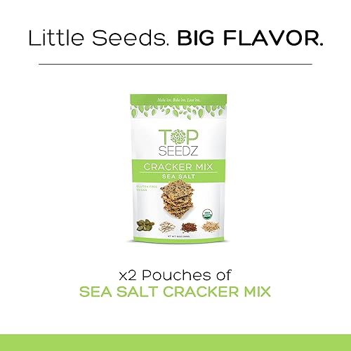 Vista 34 de Top Seedz Galletas de 6 semillas orgánicas certificadas sin gluten, paquete de 6 unidades, 5 onzas, galletas veganas saludables con proteína a base