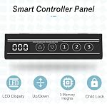 48 x 24 Inch Standing Desk + Privacy Panel&Leather Desk mat | Stable No Wobble Sit Stand Desk with Quiet Motor & Memory Presets,Height Adjustable 22-44",One-Piece Desktop,for Home Office