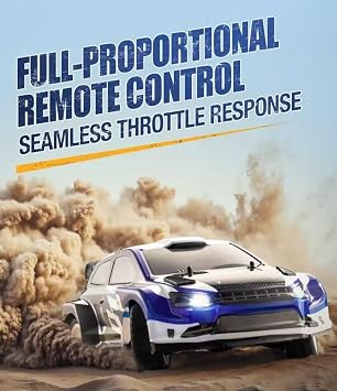 1:12 RC Drift Rally Car 4WD 32KM/H High-Speed Remote Control Vehicle with Gyroscope, Dust Cover, Upgraded Metal Dogbone & Oil Shock, LED Lights -SY-1203
