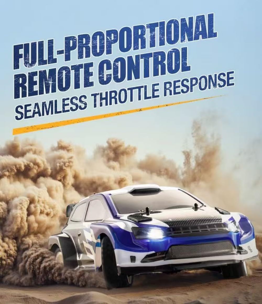 Mini RC Drift Rally Car z żyroskopem, 1:12 pełnowymiarowy 32 km/h samochód wyścigowy z metalowymi wałami napędowymi i światłami LED, pojazd zdalnie sterowany 4WD, dla dorosłych (wersja RTR)