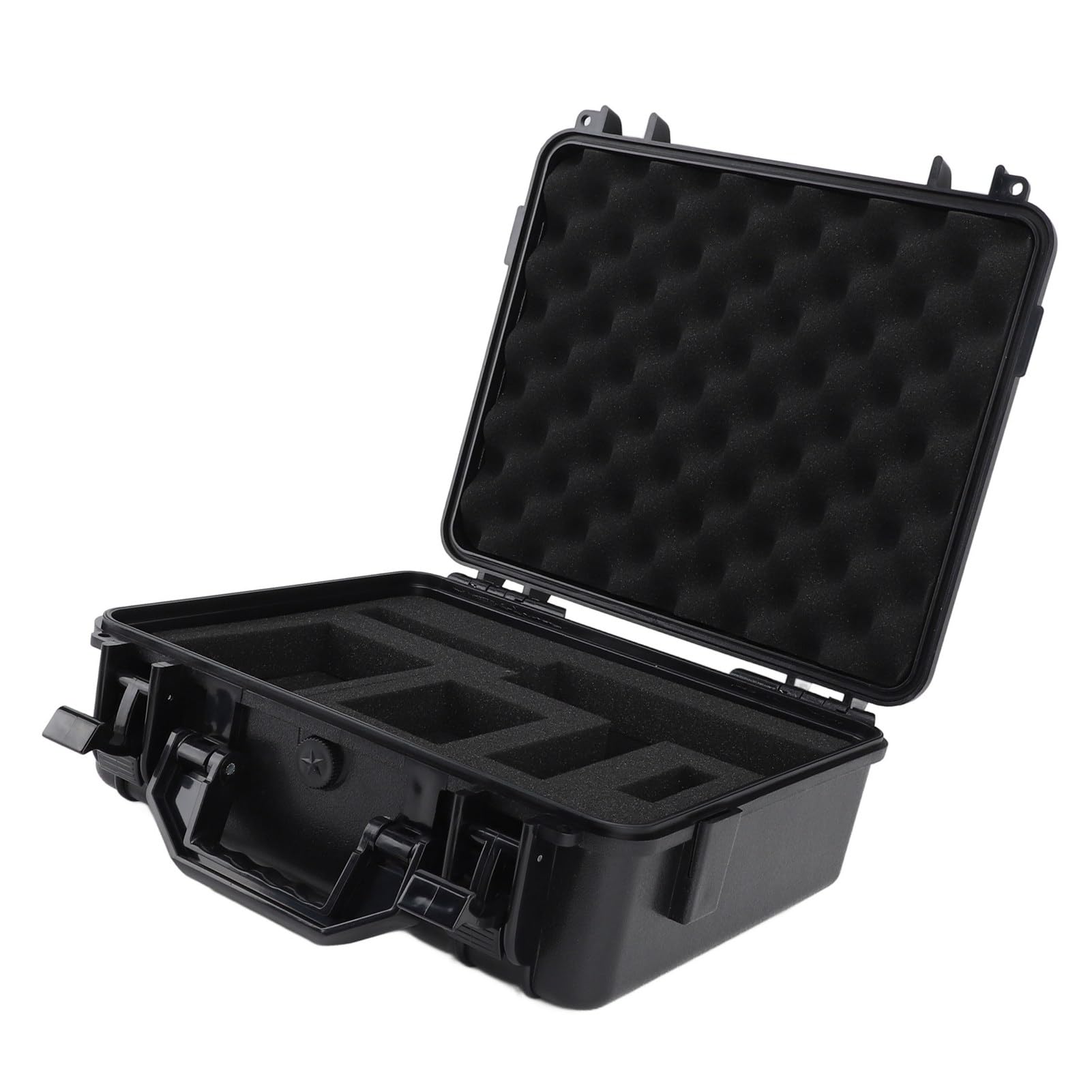 Cocoarm Custodia Protettiva, Custodia Impermeabile in Plastica Addensata con Imbottitura in Schiuma 340 X 313 X 125 Mm Maniglia con Chiusura a Scatto per Riporre il Metal Detector in Viaggio e per