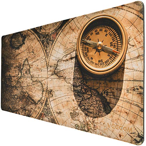 Gaming Mouse pad, veecom Big Mouse Pad Map Mouse Pads, 31.5Ã—15.75In Large Mouse Pad Gaming for Computer, Extended Mouse Pad Keyboard Pad for Desk, Non Slip Mouse Mat