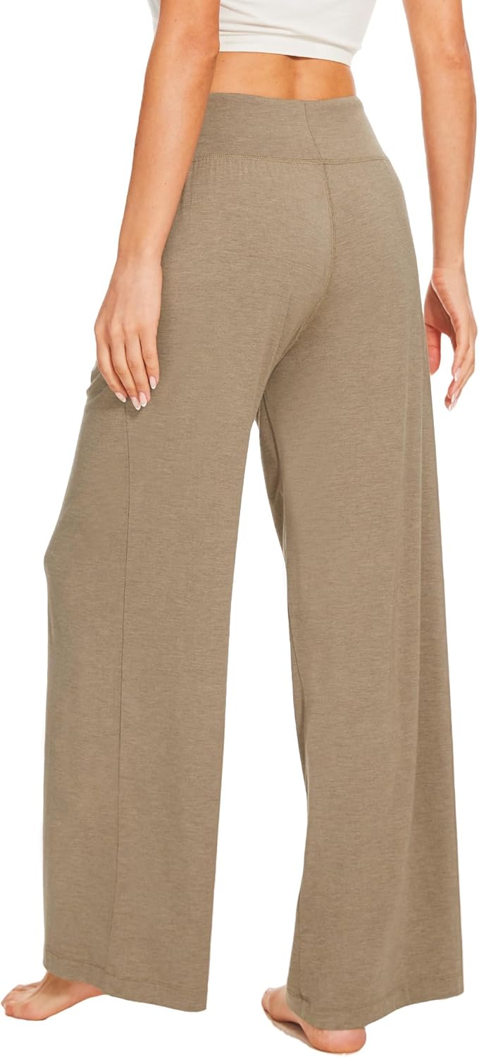 GYS Women's Pajama Pants Soft Bamboo Viscose Lounge Pants High Waisted Pj Bottoms Comfy Yoga Pants with Pockets - Image 2