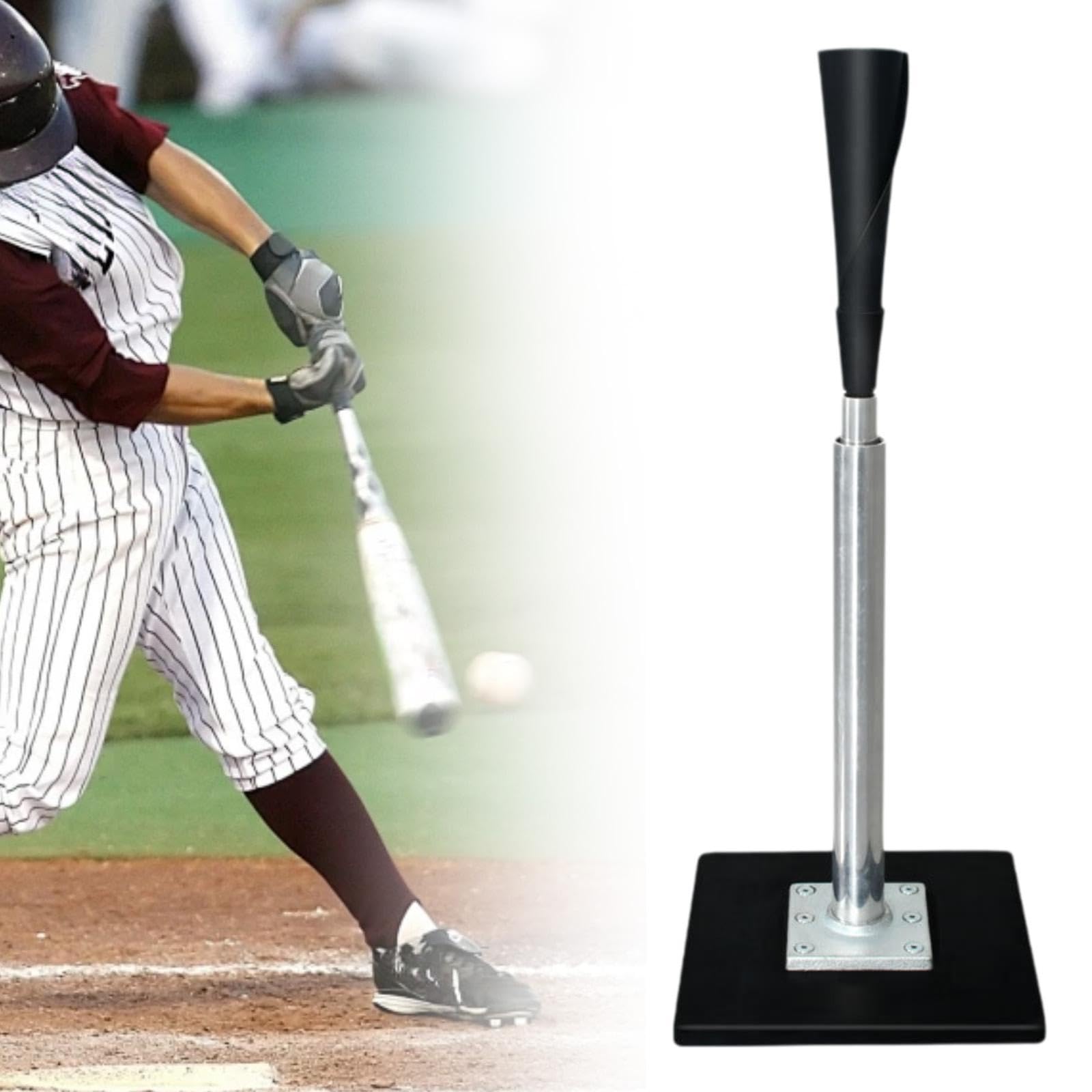 Vaveren Baseball Batting Tee Height Adjustable Heavy Duty Accessories Softball Batting Training Tee for Training Camps Stadiums Teams