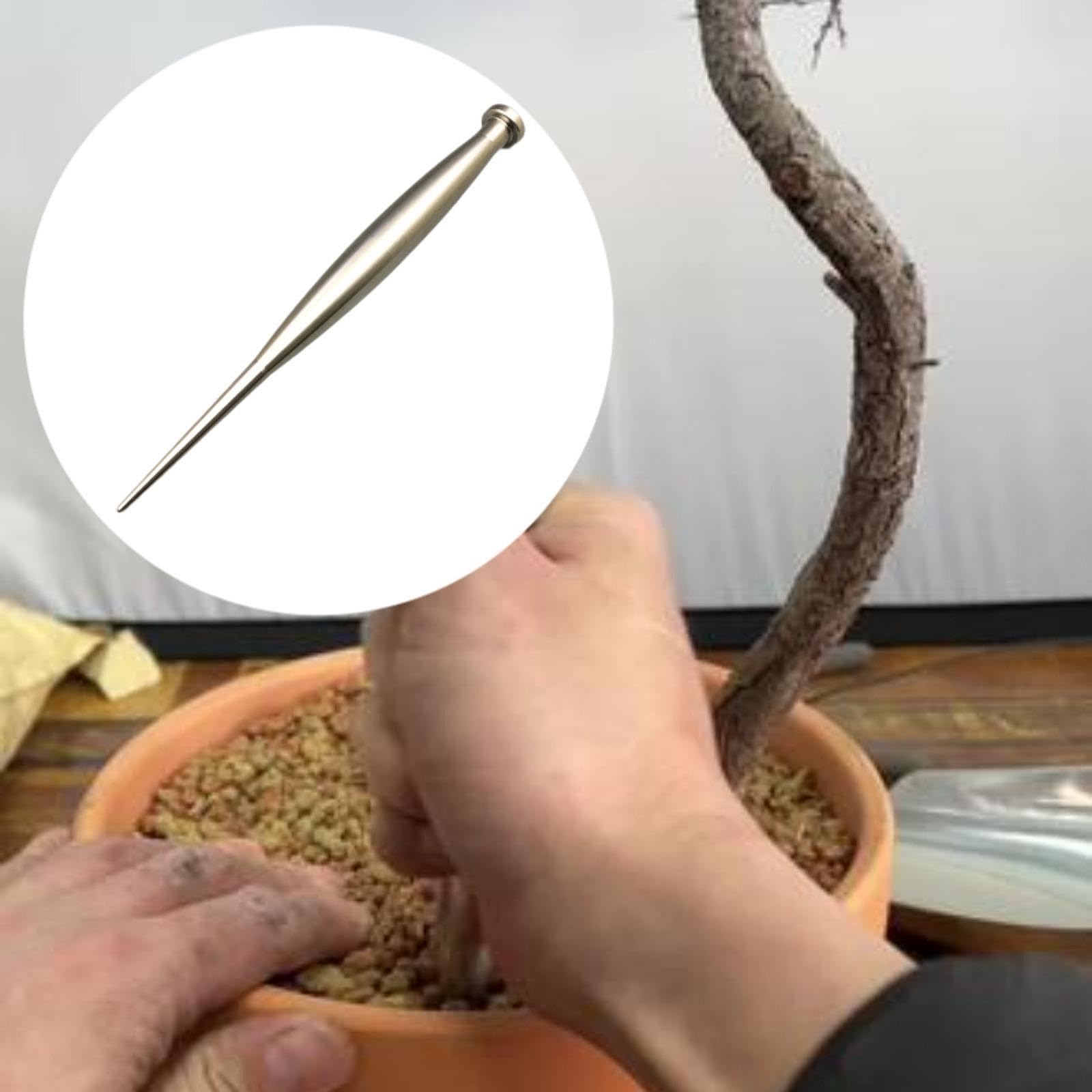 MYCENSE Bulb Planter Tool Stainless Steel Ergonomic Handle Professional Hand Dibber Sow Planter for Flower Pot Lawn Gardening Plants