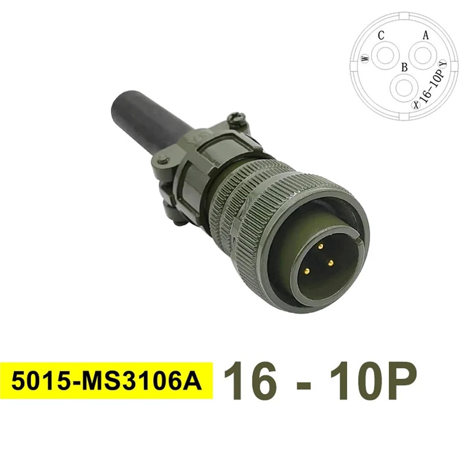 16S-4 Circular Connector MIL STD 16S-10 MIL-C MS3102 Socket MS3106 MS3108 5015 Military 1Pcs(Plug 3106 16-10P)
