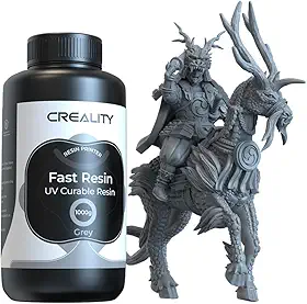 Resina para Impressora 3D Creality Padrão LCD, Cura UV de Resina Rápida, Alta Precisão 1 Kg Cinza