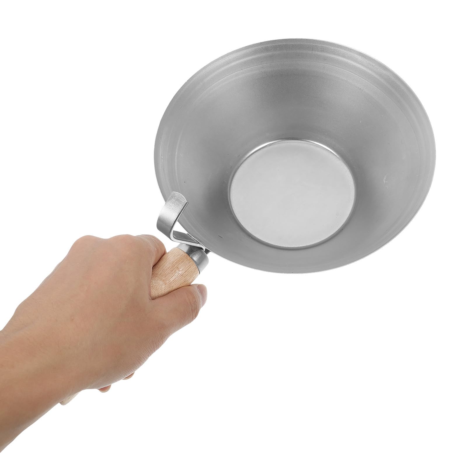 Healeved Padella di Fango Strumento Semplice e Comodo con Manico in Legno in Ferro per Edilizia per Intonacatura e Stuccatura Pareti Cartongesso