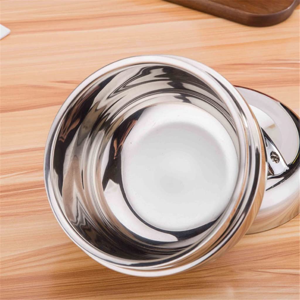Acciaio Inossidabile Acciaio in Acciaio Inossidabile Doppio Strato Lunch Box Office Travel Lunch Box Bento Box Box Casella di Pranzo Forniture da Cucina(3-Pack)